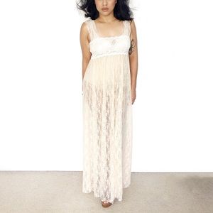 FREE PEOPLE Romance in the Air lace maxi dress
